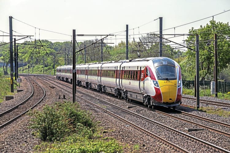 800113 1D11 1103 London Kings Cross to Leeds passing Brookmans Park with the forst revenue earning servoce for an LNER Azuma. 15/5/2019