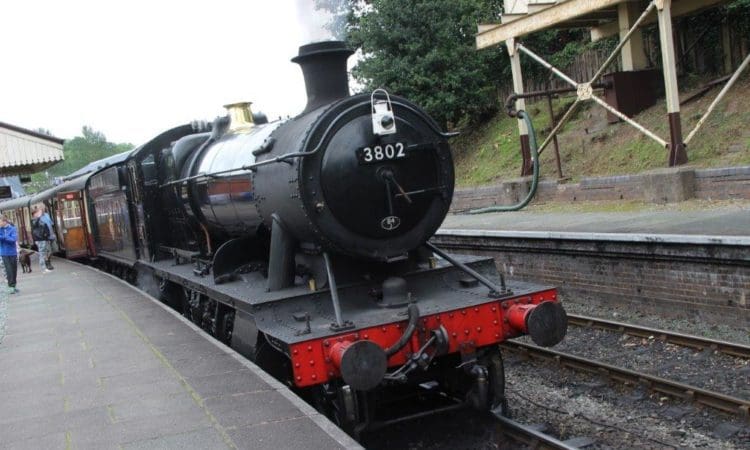 Llangollen Railway - GWR 2-8-0 No. 3802 is seen at Llangollen station. GARETH EVANS