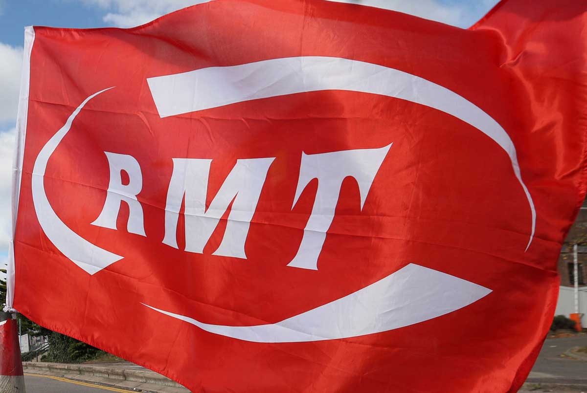 Red Rmt Logo Rail workers to stage protests outside stations amid warnings over job ...